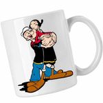 Casa si Gradina - Bucatarie si vesela - Cani si pahare - Cani si cesti - Cana Popeye Marinarul Olive Dans Valentines, CoolTrend, alba, 330ml - Infinity.ro