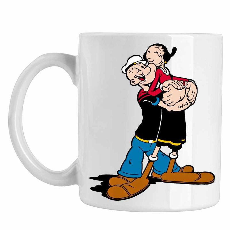 Casa si Gradina - Bucatarie si vesela - Cani si pahare - Cani si cesti - Cana Popeye Marinarul Olive Dans Valentines, CoolTrend, alba, 330ml - Infinity.ro