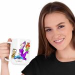 Casa si Gradina - Bucatarie si vesela - Cani si pahare - Cani si cesti - Cana Familia Flintstone Dino Bebe Strumf Pebbles Bamm Bamm, CoolTrend, alba, 330ml - Infinity.ro
