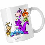 Casa si Gradina - Bucatarie si vesela - Cani si pahare - Cani si cesti - Cana Familia Flintstone Dino Bebe Strumf Pebbles Bamm Bamm, CoolTrend, alba, 330ml - Infinity.ro