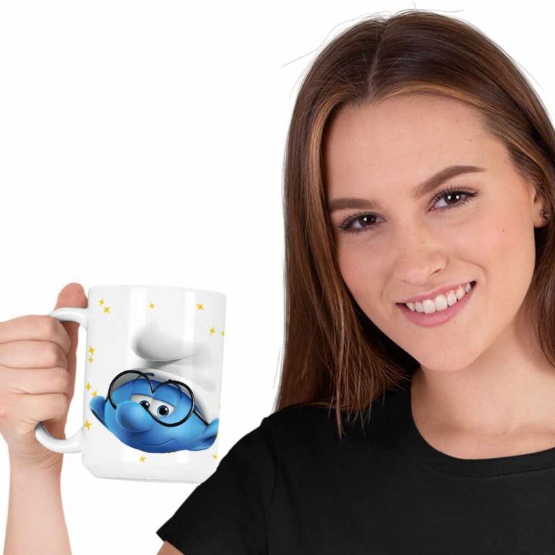 Casa si Gradina - Bucatarie si vesela - Cani si pahare - Cani si cesti - Cana Strumfii Istetul CoolTrend, alba, 330ml - Infinity.ro