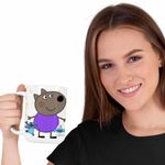 Casa si Gradina - Bucatarie si vesela - Cani si pahare - Cani si cesti - Cana Catelul Danny Purcelusa Peppa Pig CoolTrend, alba, 330ml - Infinity.ro