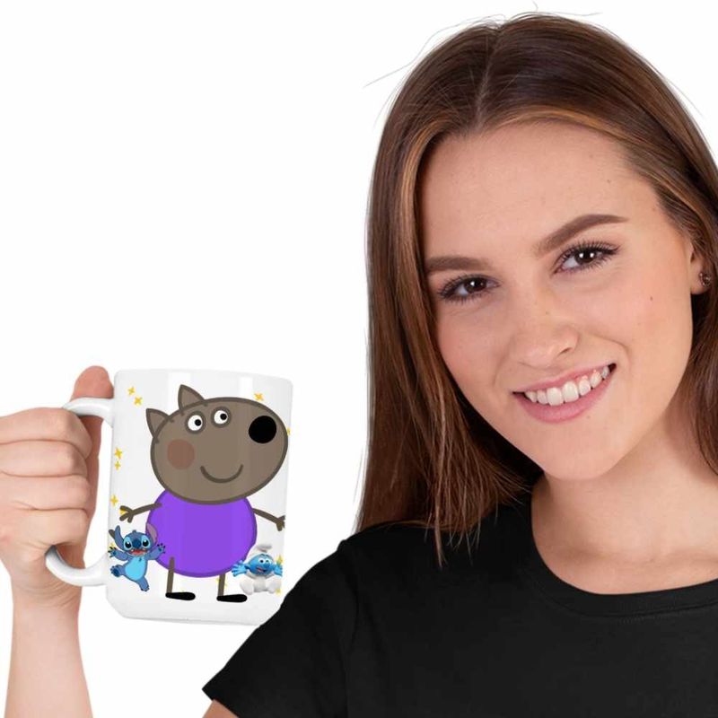 Casa si Gradina - Bucatarie si vesela - Cani si pahare - Cani si cesti - Cana Catelul Danny Purcelusa Peppa Pig CoolTrend, alba, 330ml - Infinity.ro
