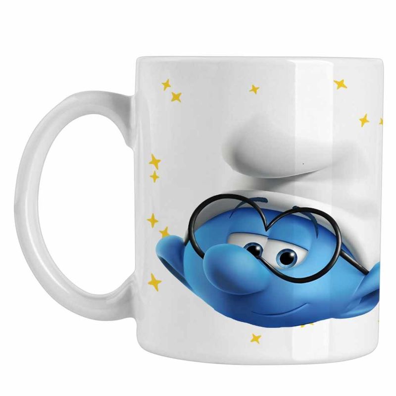 Casa si Gradina - Bucatarie si vesela - Cani si pahare - Cani si cesti - Cana Strumfii Istetul CoolTrend, alba, 330ml - Infinity.ro