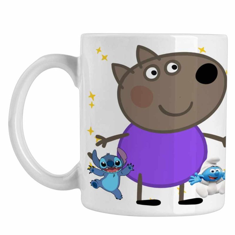 Casa si Gradina - Bucatarie si vesela - Cani si pahare - Cani si cesti - Cana Catelul Danny Purcelusa Peppa Pig CoolTrend, alba, 330ml - Infinity.ro