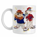 Casa si Gradina - Bucatarie si vesela - Cani si pahare - Cani si cesti - Cana Bugs Bunny Rebel Rapper Hip Hop Taz CoolTrend, alba, 330ml - Infinity.ro