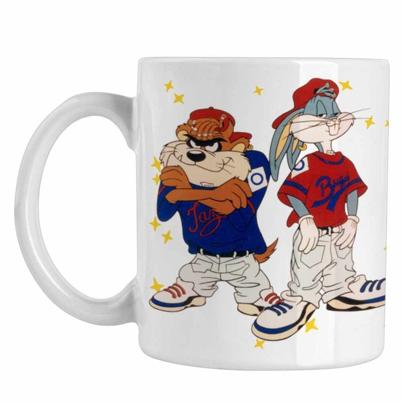 Casa si Gradina - Bucatarie si vesela - Cani si pahare - Cani si cesti - Cana Bugs Bunny Rebel Rapper Hip Hop Taz CoolTrend, alba, 330ml - Infinity.ro