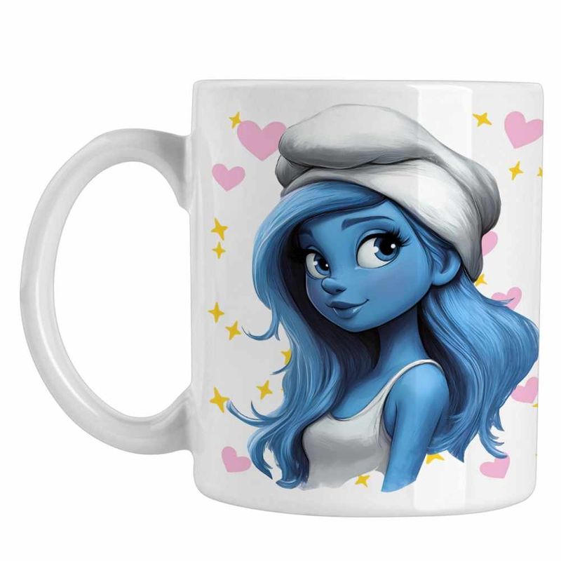Casa si Gradina - Bucatarie si vesela - Cani si pahare - Cani si cesti - Cana Strumfita Printesa Elf CoolTrend, alba, 330ml - Infinity.ro