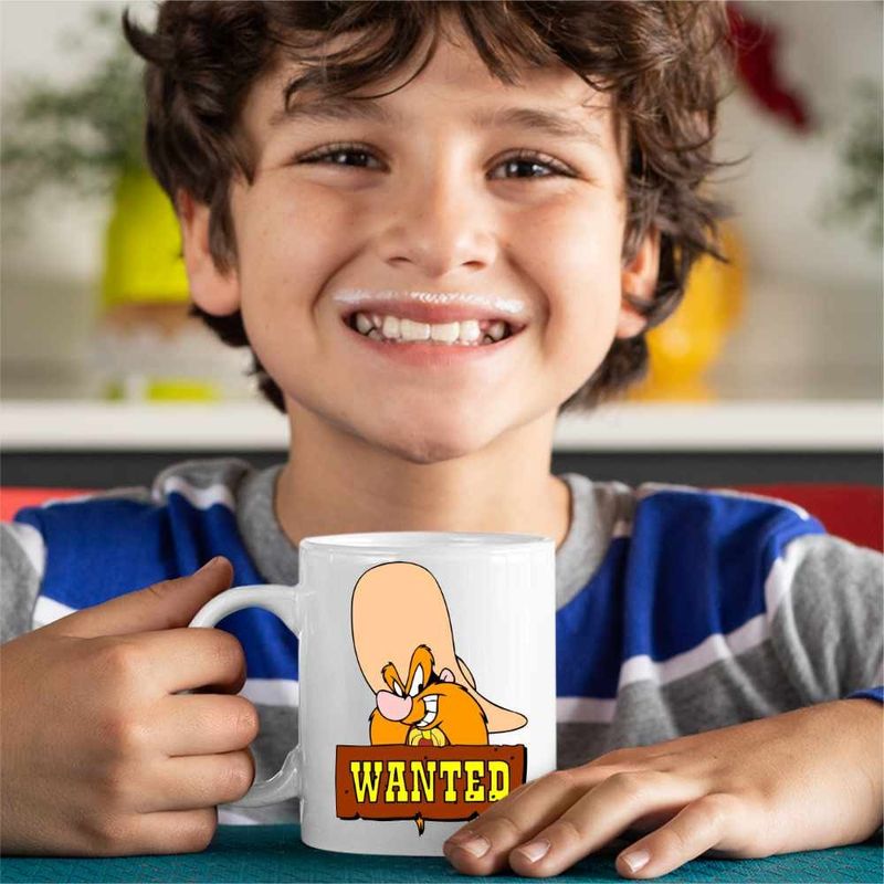 Casa si Gradina - Bucatarie si vesela - Cani si pahare - Cani si cesti - Cana Yosemite Sam Wanted, CoolTrend, alba, 330ml - Infinity.ro