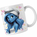 Casa si Gradina - Bucatarie si vesela - Cani si pahare - Cani si cesti - Cana Strumfita Printesa Elf CoolTrend, alba, 330ml - Infinity.ro