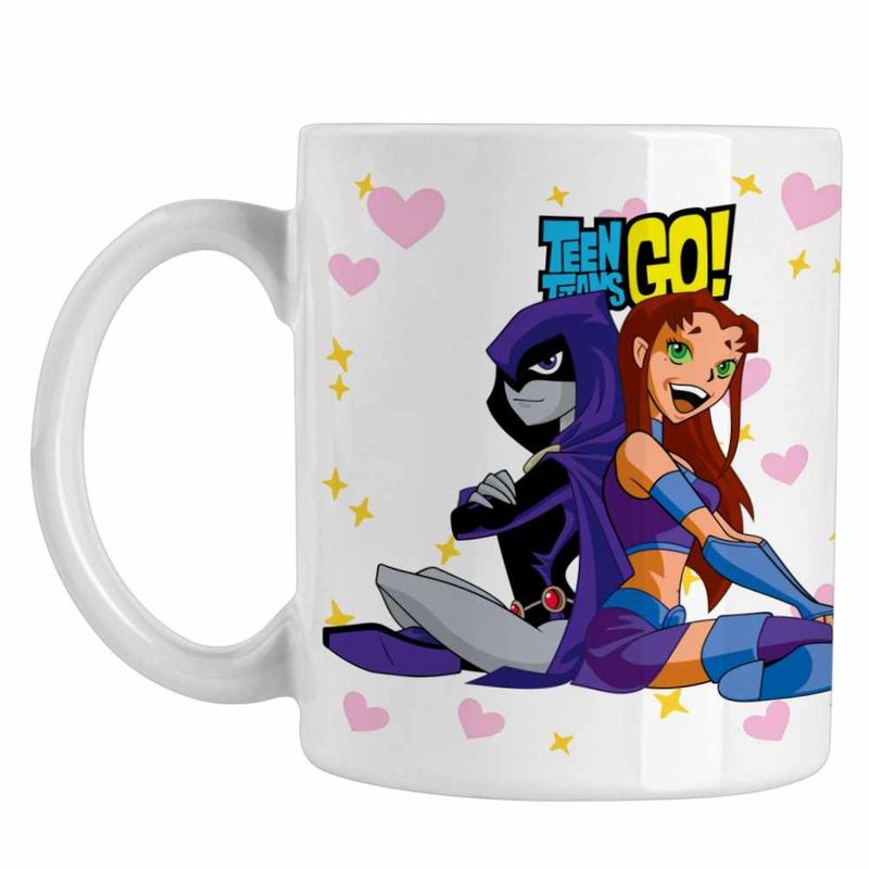 Casa si Gradina - Bucatarie si vesela - Cani si pahare - Cani si cesti - Cana Raven Starfire Tineri Titani CoolTrend, alba, 330ml - Infinity.ro