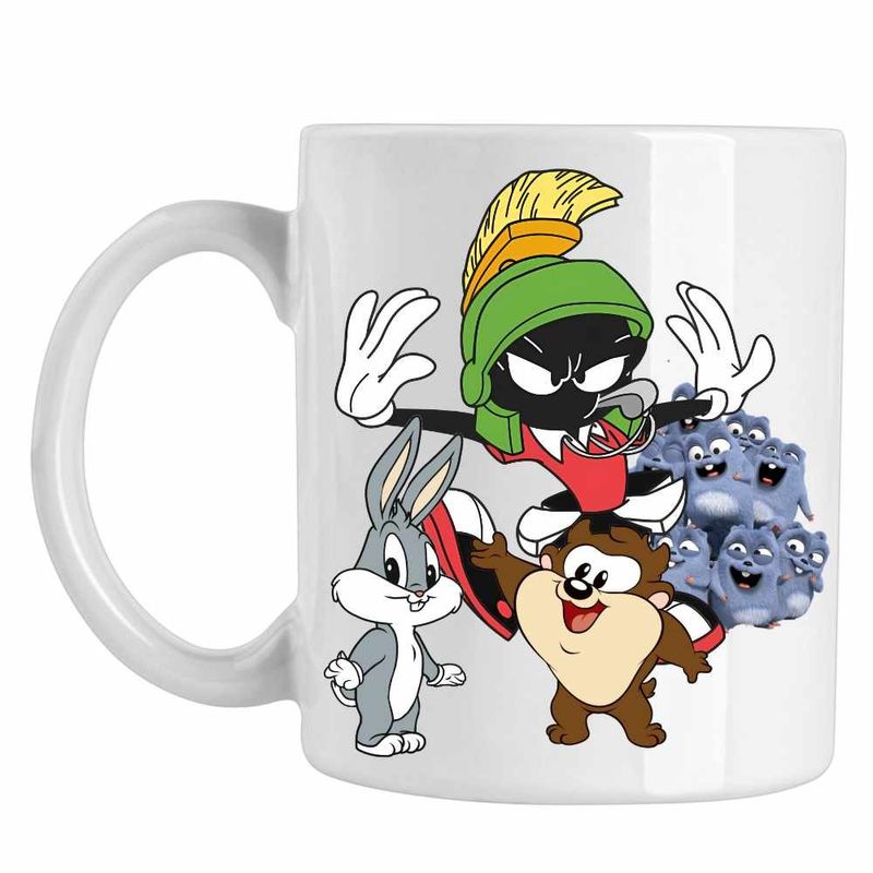 Casa si Gradina - Bucatarie si vesela - Cani si pahare - Cani si cesti - Cana Marvin Martian Bugs Bunny Taz Lemingii, CoolTrend, alba, 330ml - Infinity.ro
