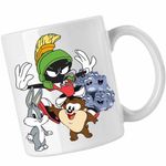 Casa si Gradina - Bucatarie si vesela - Cani si pahare - Cani si cesti - Cana Marvin Martian Bugs Bunny Taz Lemingii, CoolTrend, alba, 330ml - Infinity.ro