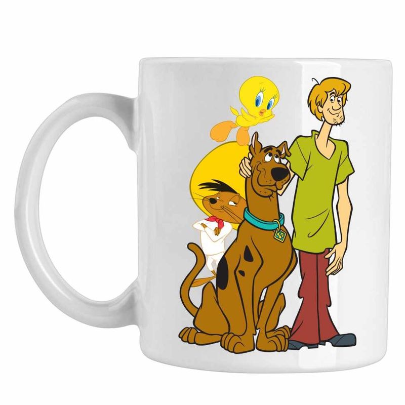 Casa si Gradina - Bucatarie si vesela - Cani si pahare - Cani si cesti - Cana Speedy Gonzales Scooby Doo Tweety, CoolTrend, alba, 330ml - Infinity.ro