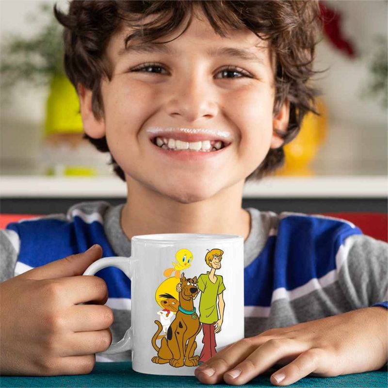 Casa si Gradina - Bucatarie si vesela - Cani si pahare - Cani si cesti - Cana Speedy Gonzales Scooby Doo Tweety, CoolTrend, alba, 330ml - Infinity.ro