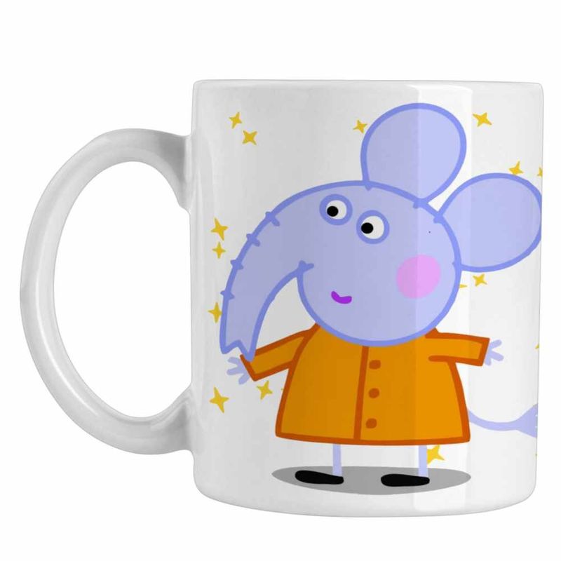 Casa si Gradina - Bucatarie si vesela - Cani si pahare - Cani si cesti - Cana Elefantul Edmond Purcelusa Peppa Pig CoolTrend, alba, 330ml - Infinity.ro