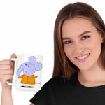 Casa si Gradina - Bucatarie si vesela - Cani si pahare - Cani si cesti - Cana Elefantul Edmond Purcelusa Peppa Pig CoolTrend, alba, 330ml - Infinity.ro