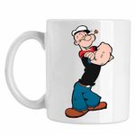 Casa si Gradina - Bucatarie si vesela - Cani si pahare - Cani si cesti - Cana Popeye Marinarul Looney Cartoon Pescar, CoolTrend, alba, 330ml - Infinity.ro