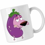 Casa si Gradina - Bucatarie si vesela - Cani si pahare - Cani si cesti - Cana Curaj Cainele cel Fricos Vanata Cartoon, CoolTrend, alba, 330ml - Infinity.ro
