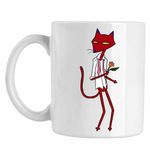 Casa si Gradina - Bucatarie si vesela - Cani si pahare - Cani si cesti - Cana Pisica Rosie Rea Curaj Cainele Fricos, CoolTrend, alba, 330ml - Infinity.ro