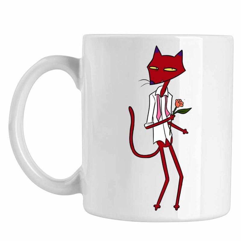 Casa si Gradina - Bucatarie si vesela - Cani si pahare - Cani si cesti - Cana Pisica Rosie Rea Curaj Cainele Fricos, CoolTrend, alba, 330ml - Infinity.ro