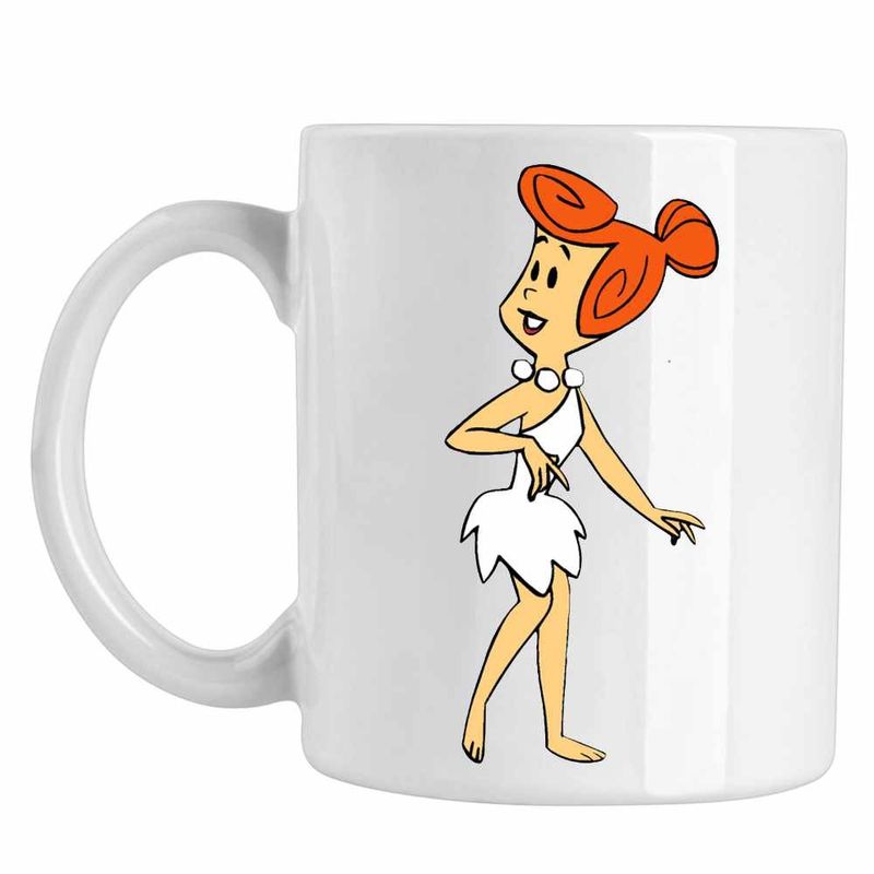 Casa si Gradina - Bucatarie si vesela - Cani si pahare - Cani si cesti - Cana Familia Flintstone Wilma Aventuri in Epoca de Piatra, CoolTrend, alba, 330ml - Infinity.ro