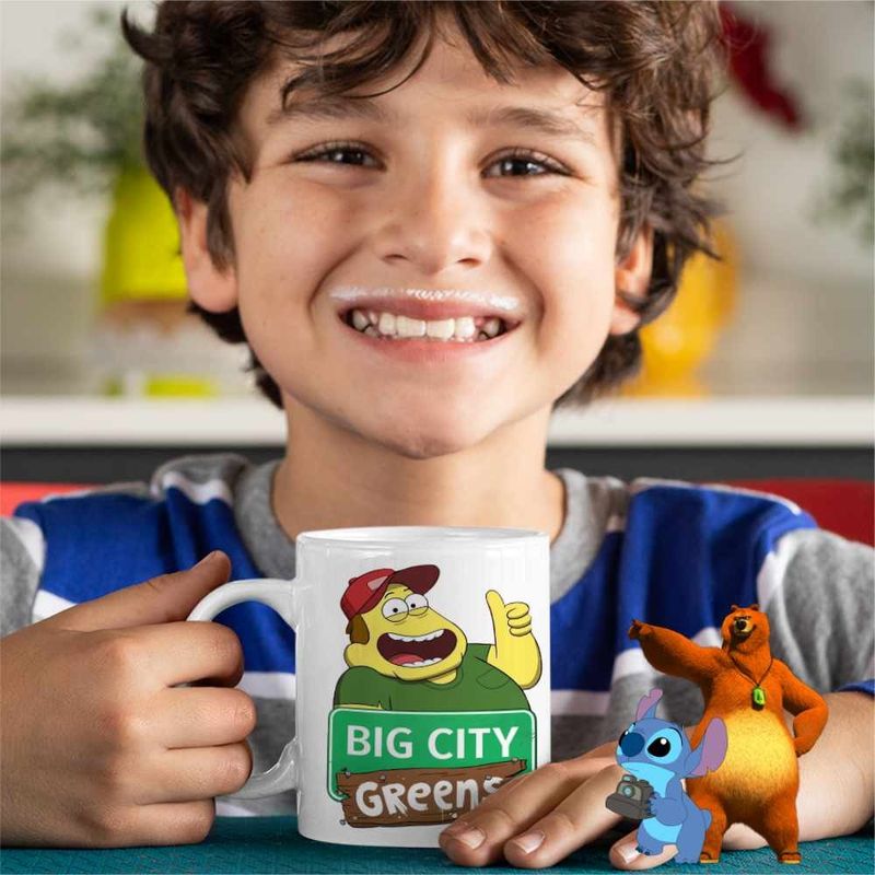 Casa si Gradina - Bucatarie si vesela - Cani si pahare - Cani si cesti - Cana Bill Fermierul Familia Green la Oras CoolTrend, alba, 330ml - Infinity.ro