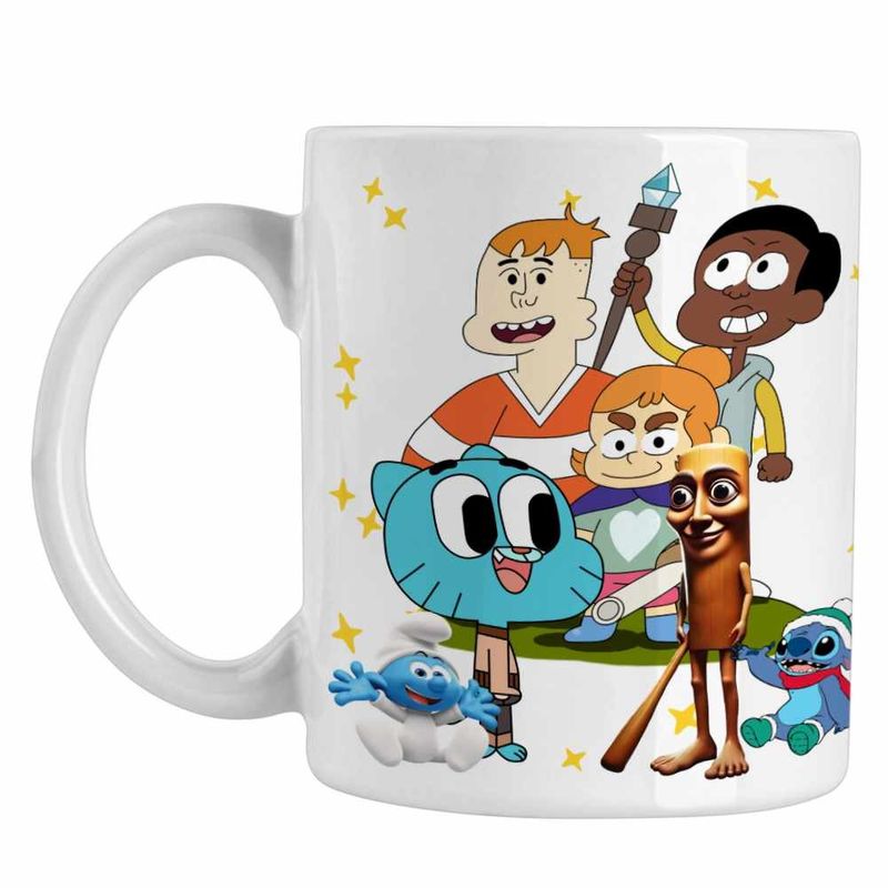 Casa si Gradina - Bucatarie si vesela - Cani si pahare - Cani si cesti - Cana Craig si Dumbrava Gumball Tung Sahur CoolTrend, alba, 330ml - Infinity.ro