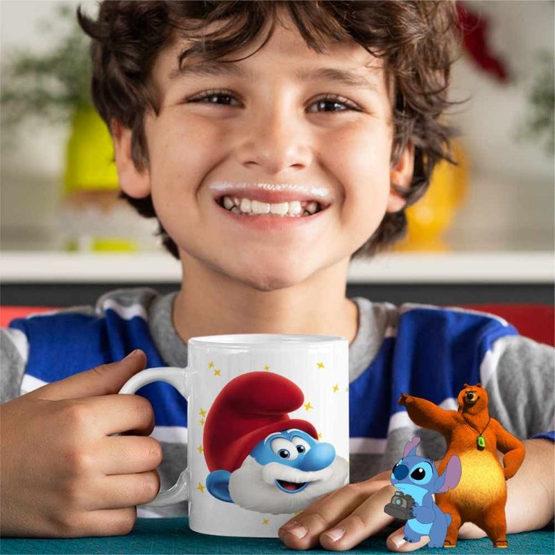 Casa si Gradina - Bucatarie si vesela - Cani si pahare - Cani si cesti - Cana Papa Strumf Smurf CoolTrend, alba, 330ml - Infinity.ro
