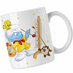 Casa si Gradina - Bucatarie si vesela - Cani si pahare - Cani si cesti - Cana Strumf Pictor CoolTrend, alba, 330ml - Infinity.ro