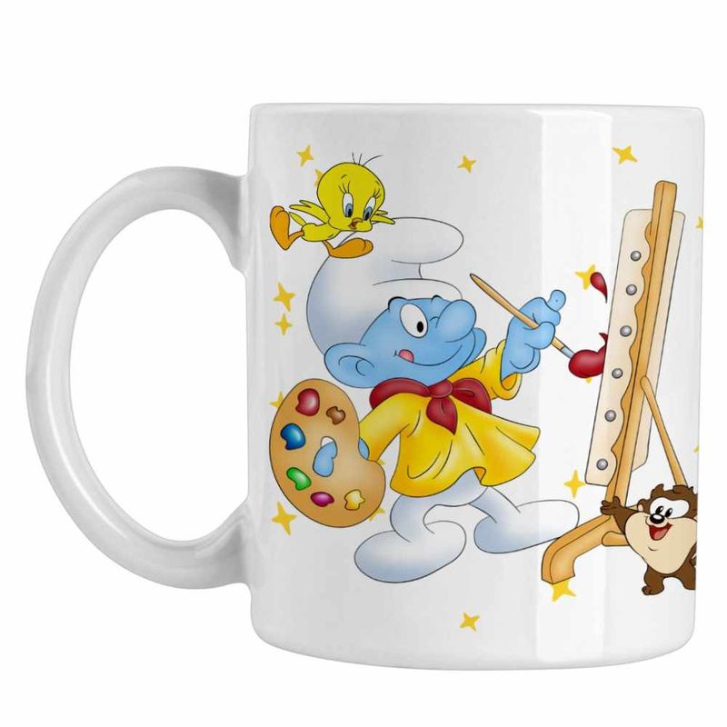 Casa si Gradina - Bucatarie si vesela - Cani si pahare - Cani si cesti - Cana Strumf Pictor CoolTrend, alba, 330ml - Infinity.ro