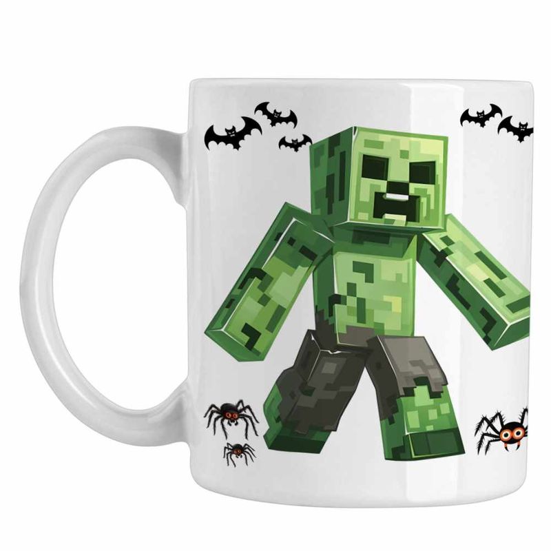 Casa si Gradina - Bucatarie si vesela - Cani si pahare - Cani si cesti - Cana Creeper Vagabond Minecraft CoolTrend, alba, 330ml - Infinity.ro