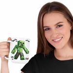 Casa si Gradina - Bucatarie si vesela - Cani si pahare - Cani si cesti - Cana Creeper Vagabond Minecraft CoolTrend, alba, 330ml - Infinity.ro