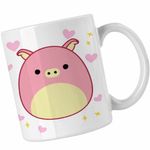 Casa si Gradina - Bucatarie si vesela - Cani si pahare - Cani si cesti - Cana Squishmallows Porc Ferma CoolTrend, alba, 330ml - Infinity.ro