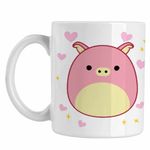 Casa si Gradina - Bucatarie si vesela - Cani si pahare - Cani si cesti - Cana Squishmallows Porc Ferma CoolTrend, alba, 330ml - Infinity.ro
