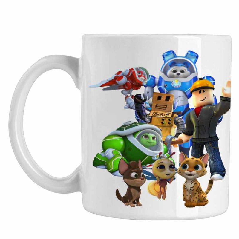 Casa si Gradina - Bucatarie si vesela - Cani si pahare - Cani si cesti - Cana Robogobo Roblox Gamer CoolTrend, alba, 330ml - Infinity.ro