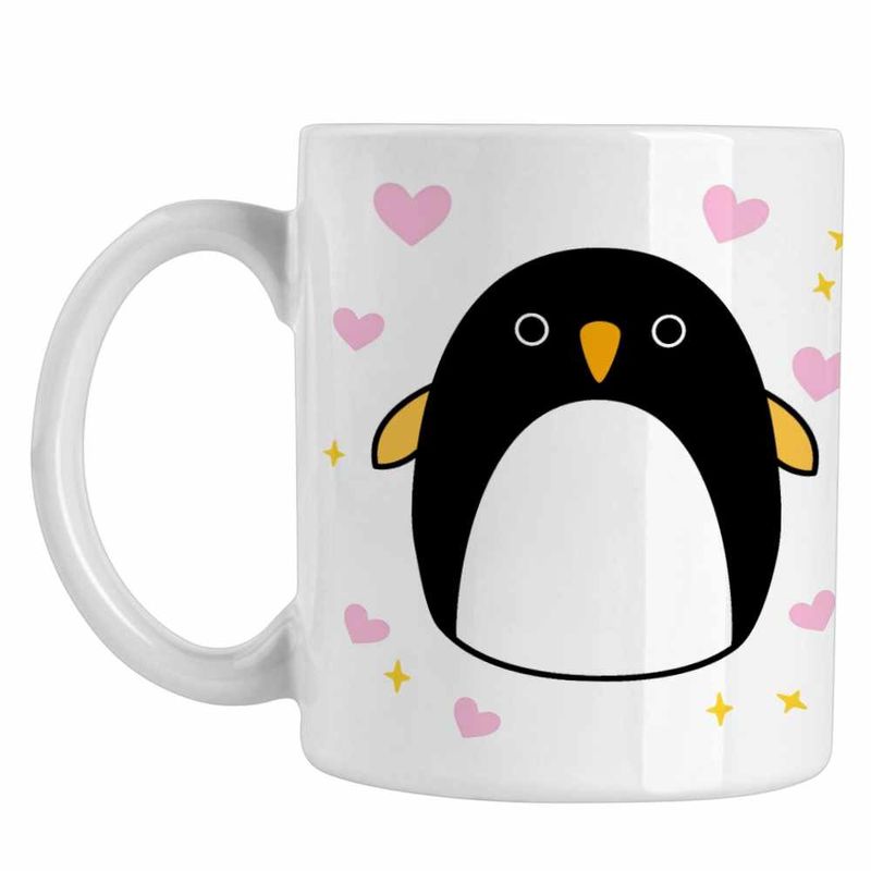Casa si Gradina - Bucatarie si vesela - Cani si pahare - Cani si cesti - Cana Squishmallows Pinguin Antartica CoolTrend, alba, 330ml - Infinity.ro