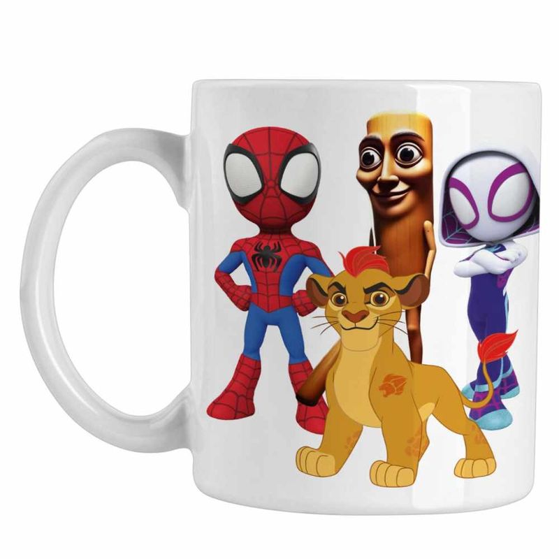 Casa si Gradina - Bucatarie si vesela - Cani si pahare - Cani si cesti - Cana Tung Sahur Garda Felina Paienjenel TikTok CoolTrend, alba, 330ml - Infinity.ro