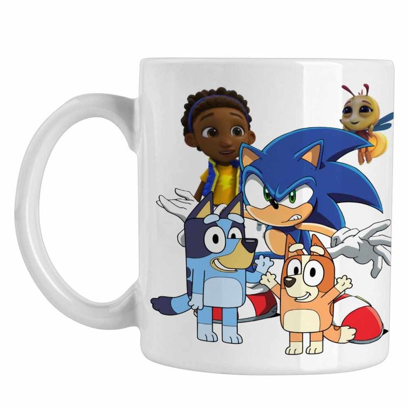 Casa si Gradina - Bucatarie si vesela - Cani si pahare - Cani si cesti - Cana Sonic Blue Bingo Bluey CoolTrend, alba, 330ml - Infinity.ro