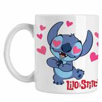 Casa si Gradina - Bucatarie si vesela - Cani si pahare - Cani si cesti - Cana Stitch in Love Dragobete Valentines Day CoolTrend, alba, 330ml - Infinity.ro