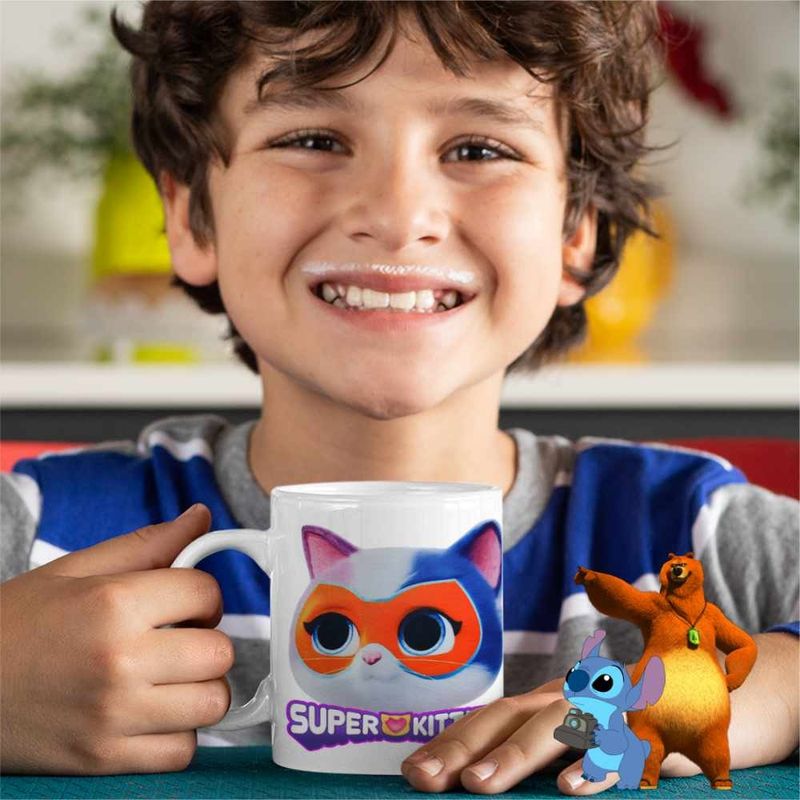 Casa si Gradina - Bucatarie si vesela - Cani si pahare - Cani si cesti - Cana Ghem Super Pisicute Buddy CoolTrend, alba, 330ml - Infinity.ro