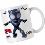 Casa si Gradina - Bucatarie si vesela - Cani si pahare - Cani si cesti - Cana Pantera Neagra Spidey CoolTrend, alba, 330ml - Infinity.ro