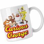 Casa si Gradina - Bucatarie si vesela - Cani si pahare - Cani si cesti - Cana Curious George Gradina Zoologica Cimpanzeu CoolTrend, alba, 330ml - Infinity.ro