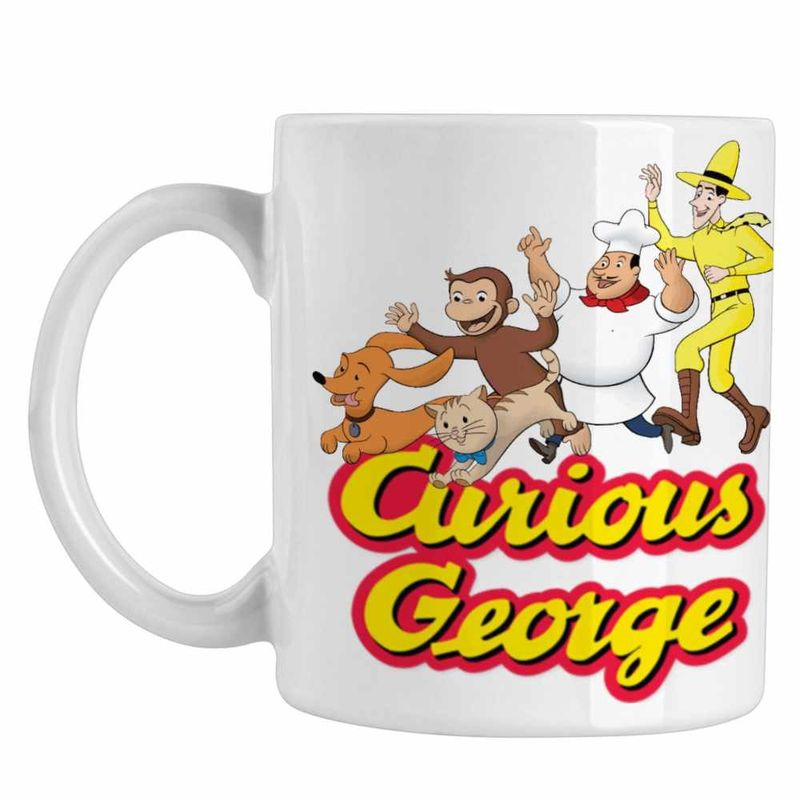 Casa si Gradina - Bucatarie si vesela - Cani si pahare - Cani si cesti - Cana Curious George Gradina Zoologica Cimpanzeu CoolTrend, alba, 330ml - Infinity.ro