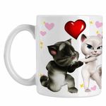 Casa si Gradina - Bucatarie si vesela - Cani si pahare - Cani si cesti - Cana Talking Tom Angela Love CoolTrend, alba, 330ml - Infinity.ro