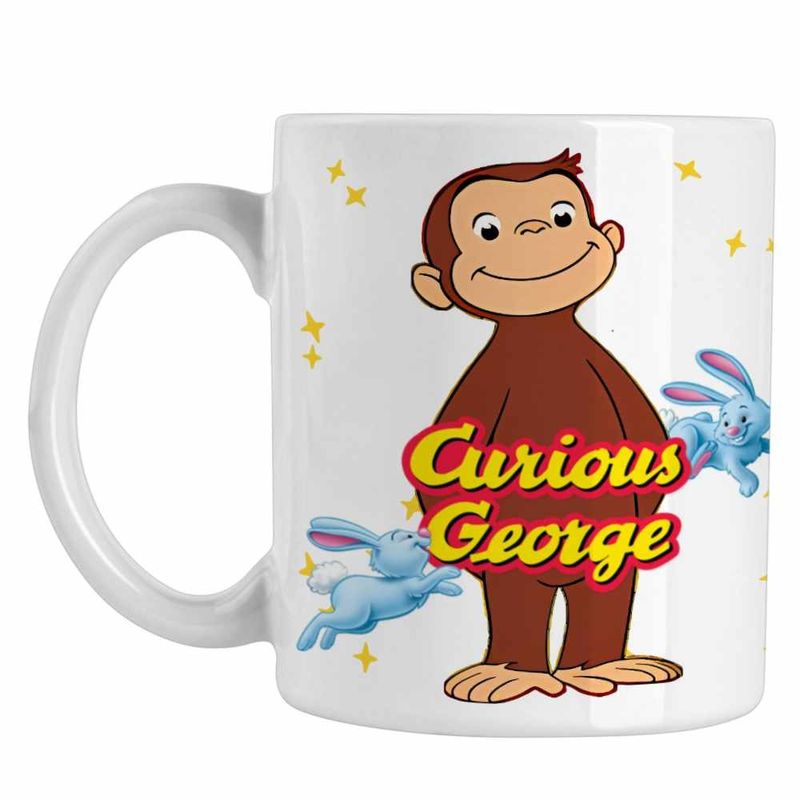 Casa si Gradina - Bucatarie si vesela - Cani si pahare - Cani si cesti - Cana Curiosul George Maimuta Zoo CoolTrend, alba, 330ml - Infinity.ro