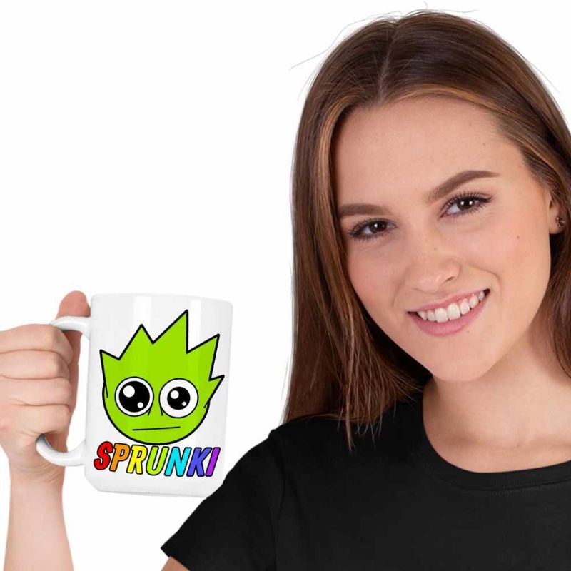 Casa si Gradina - Bucatarie si vesela - Cani si pahare - Cani si cesti - Cana Sprunki Lime Song Music Game CoolTrend, alba, 330ml - Infinity.ro