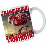 Casa si Gradina - Bucatarie si vesela - Cani si pahare - Cani si cesti - Cana Strawberrini Flamingini Brainrot CoolTrend, alba, 330ml - Infinity.ro