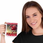 Casa si Gradina - Bucatarie si vesela - Cani si pahare - Cani si cesti - Cana Strawberrini Flamingini Brainrot CoolTrend, alba, 330ml - Infinity.ro