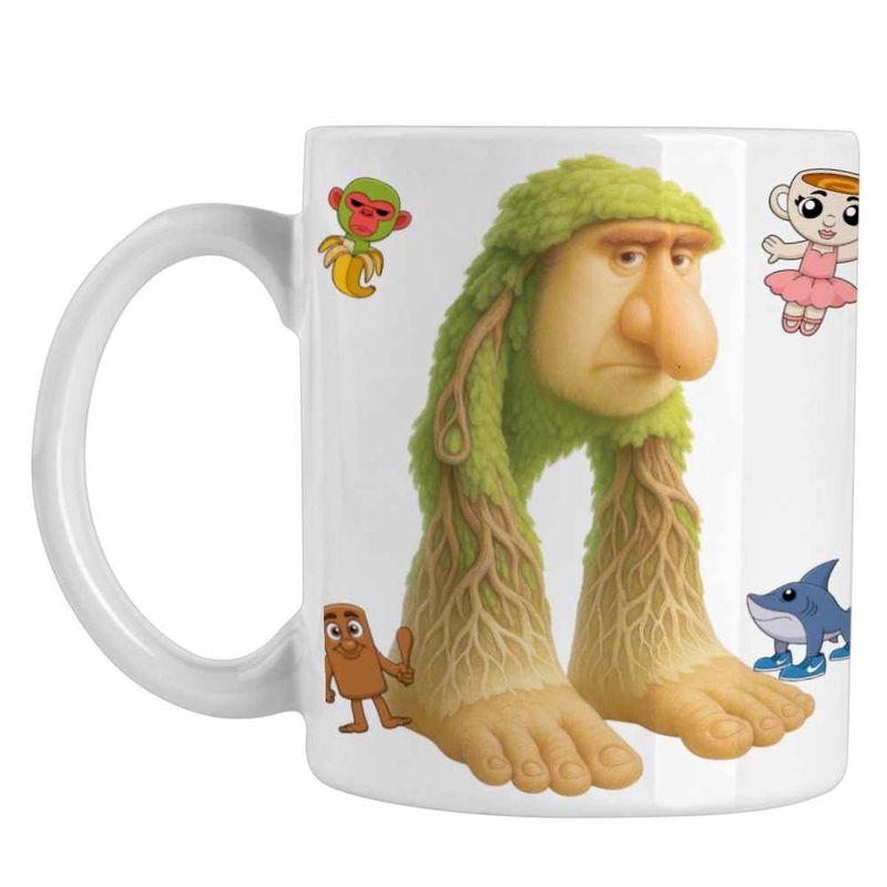Casa si Gradina - Bucatarie si vesela - Cani si pahare - Cani si cesti - Cana Br Br Patapim Brainrot CoolTrend, alba, 330ml - Infinity.ro